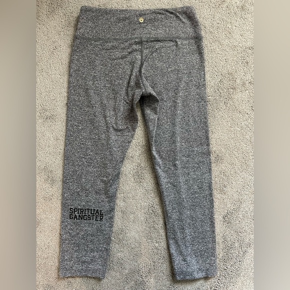 Spiritual Gangster SG Power Crop Legging Heather Grey Size Small - Picture 7 of 7